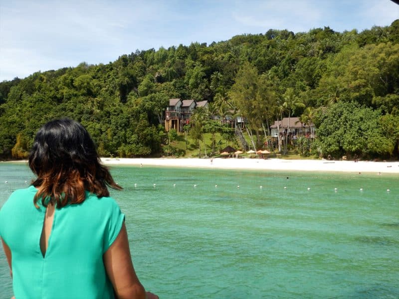 Bejal arriving at Pulau Manakan