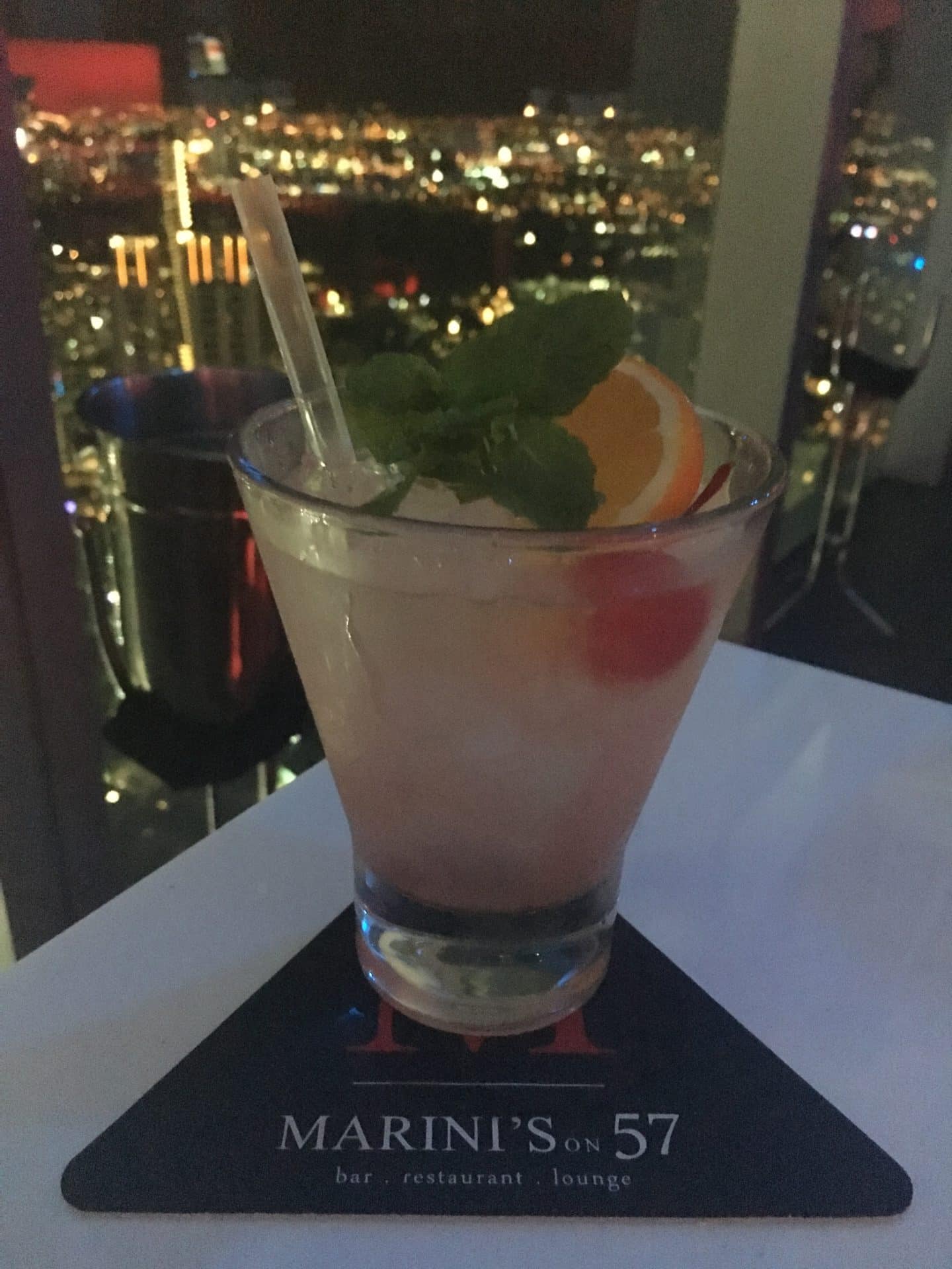 Cocktails at Marini's on 57 in Kuala Lumpur