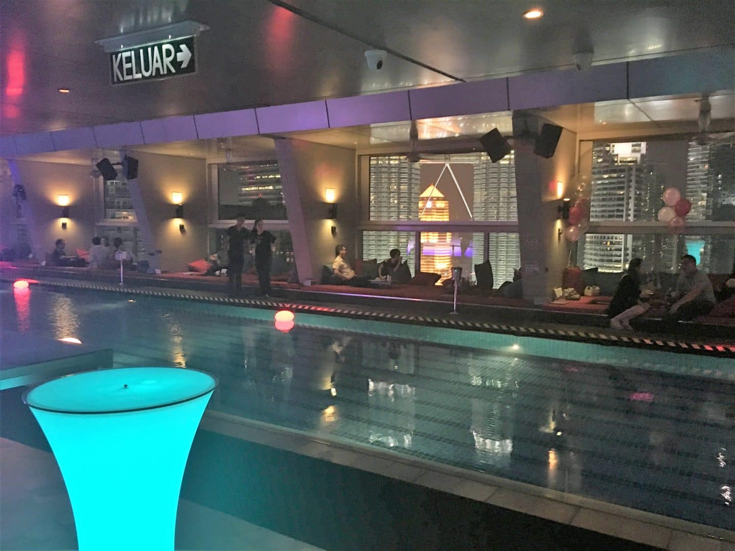 Side View at Pool at Traders