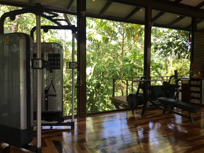 The super swish Nayara Resort Nayara , Arenal, Costa Rica The super swish Nayara Resort Gym weights