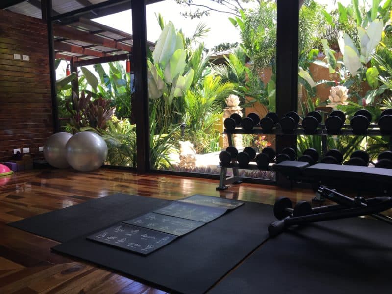 The super swish Nayara Resort Nayara , Arenal, Costa Rica The super swish Nayara Resort Gym weights