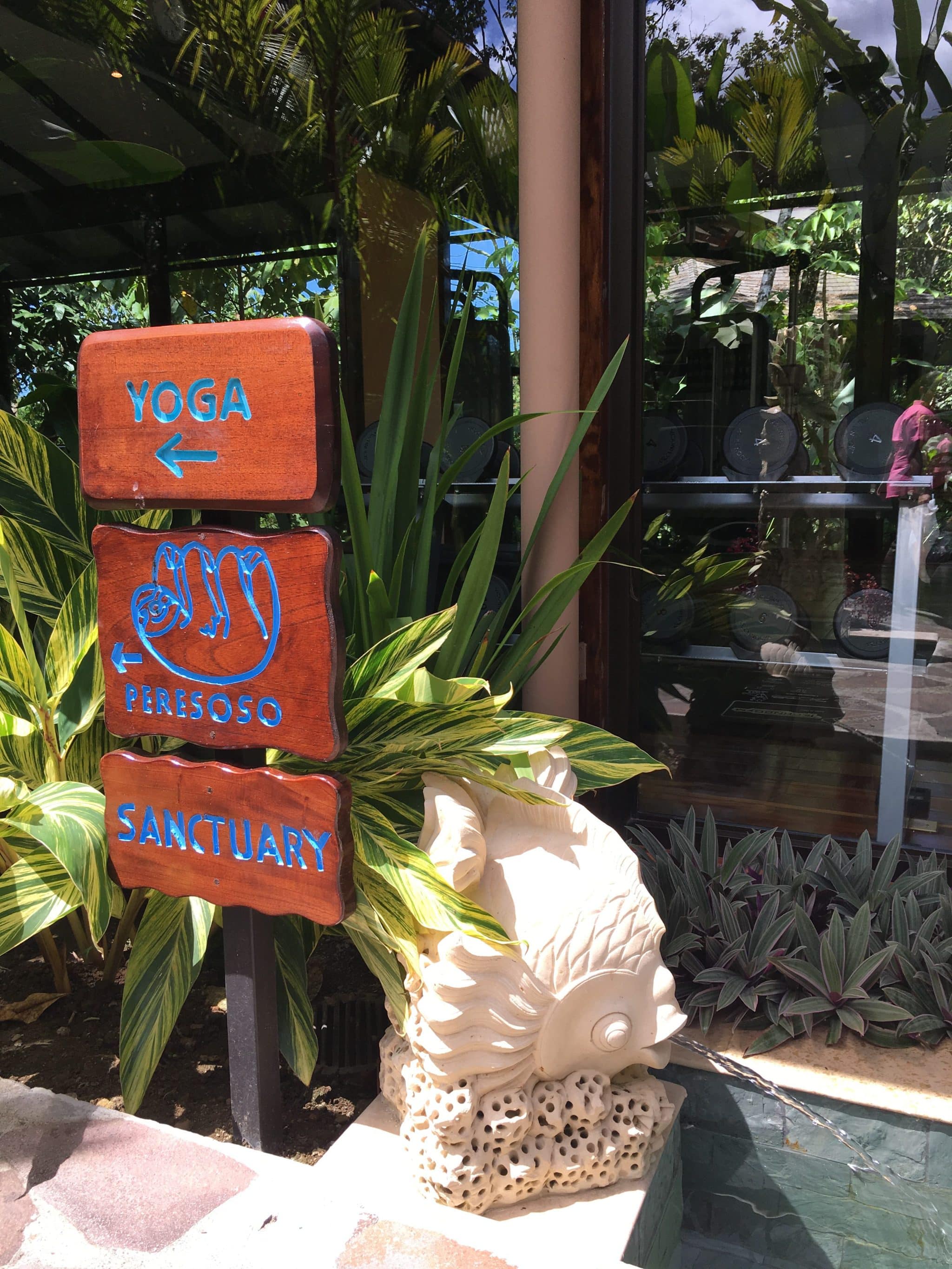The super swish Nayara Resort Nayara , Arenal, Costa Rica The super swish Nayara Resort Yoga Sign