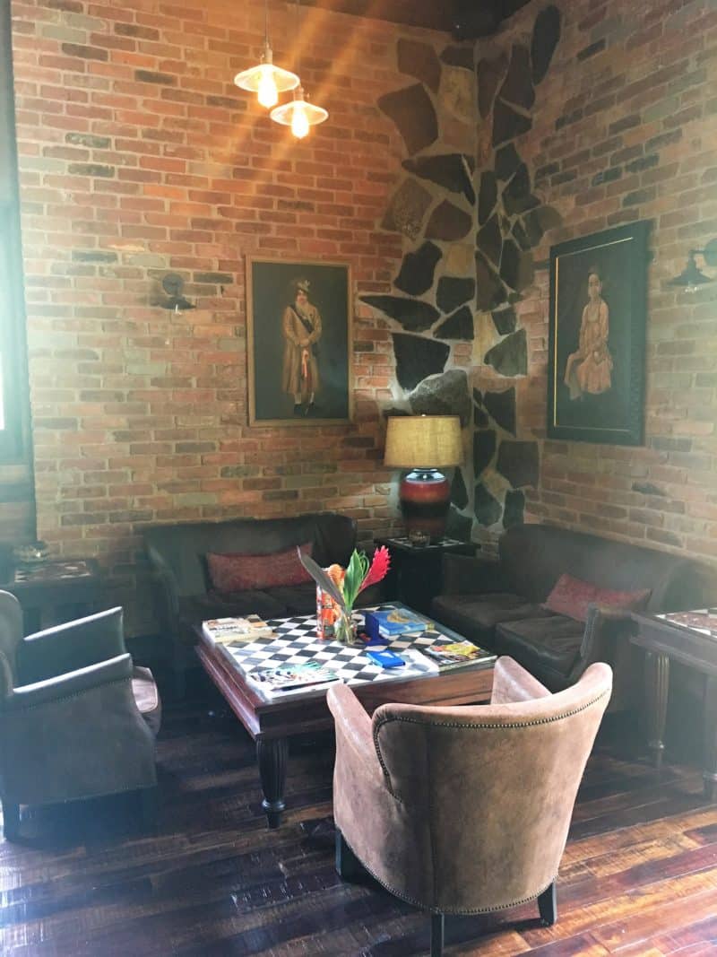 The super swish Nayara Resort Nayara , Arenal, Costa Rica The super swish Nayara Resort seating area in espresso bar