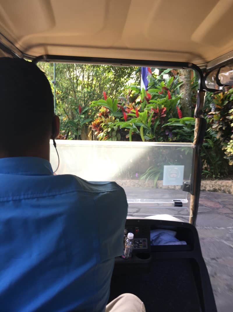 The super swish Nayara Resort Nayara , Arenal, Costa Rica The super swish Nayara Resort Golf buggy to Casita 5