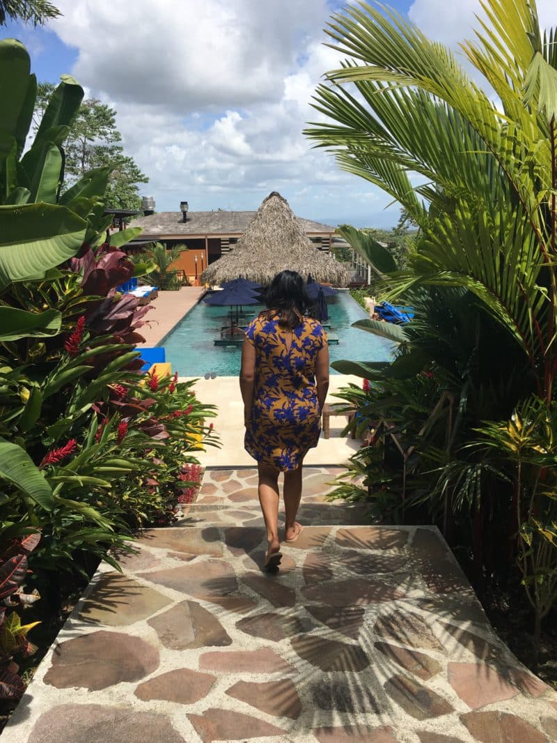 The super swish Nayara Resort Nayara , Arenal, Costa Rica The super swish Nayara Resort Bejal walking to Mis Amore