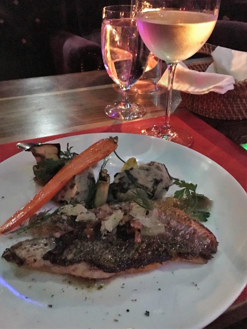 The super swish Nayara Resort Nayara , Arenal, Costa Rica The super swish Nayara Resort Fish course