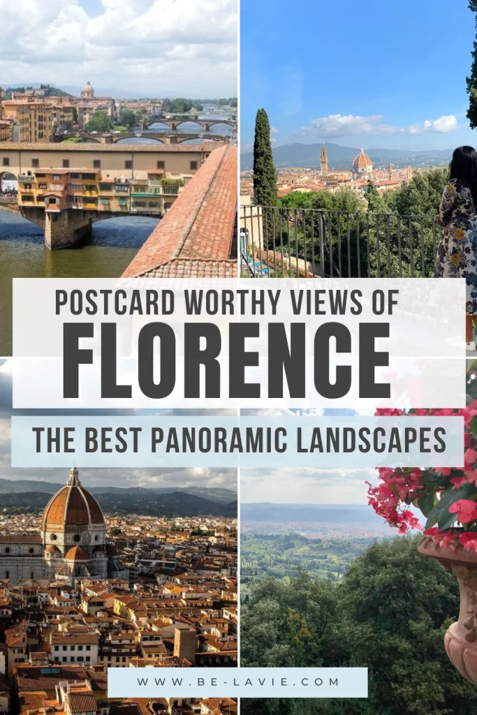 Postcard Worthy Views of Florence Pinterest Pin with 4 mages overlayed with text