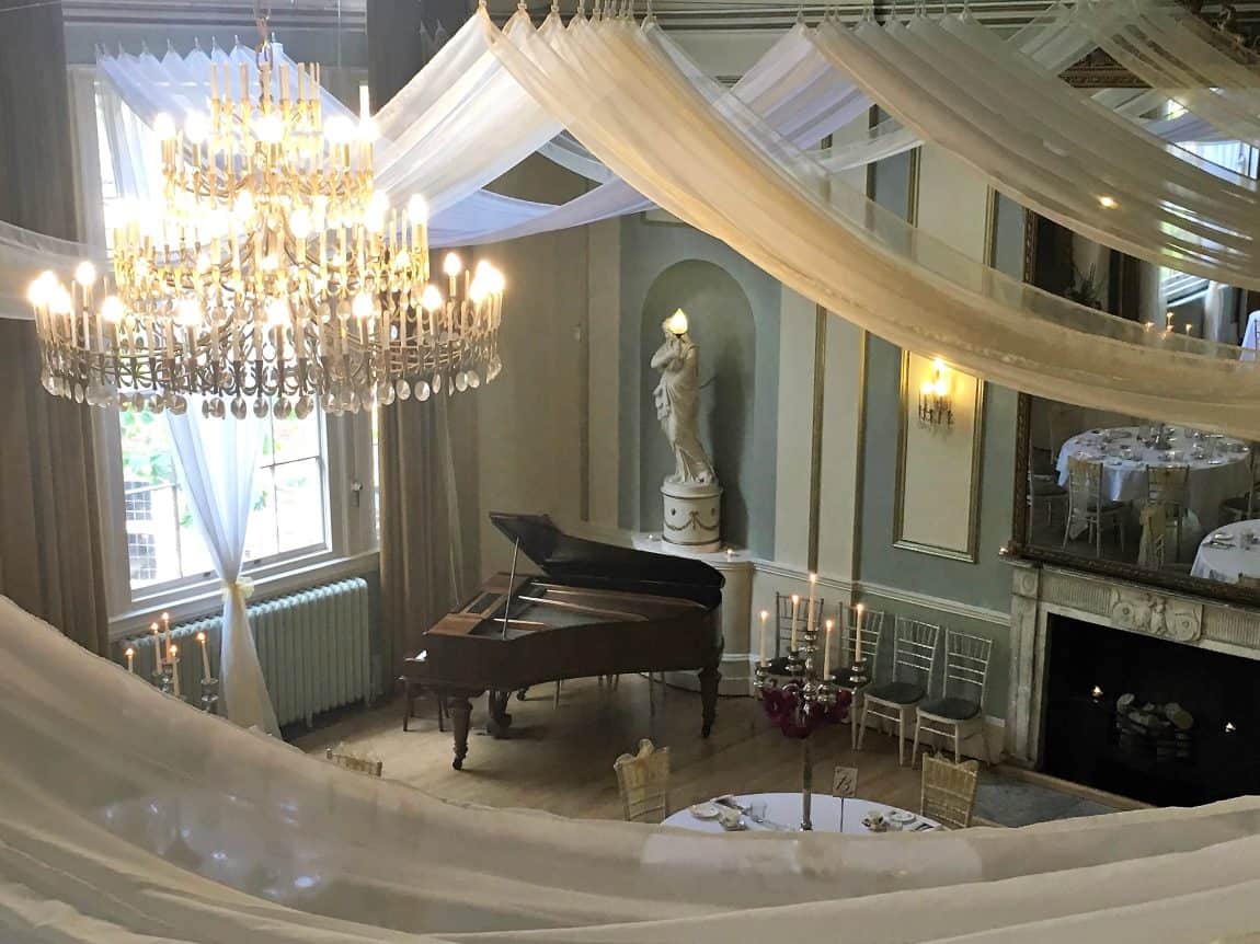 Indian Afternoon Tea: The piano photographed from the balcony