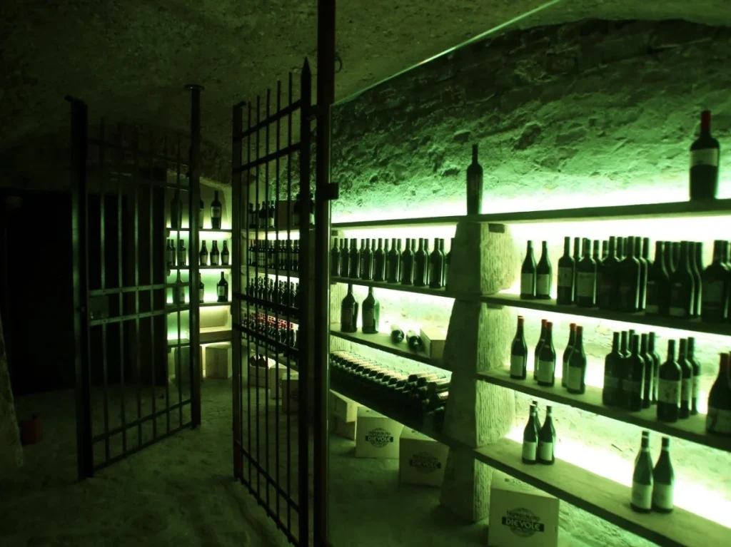 Locale Cellar stocked with wines, Florence