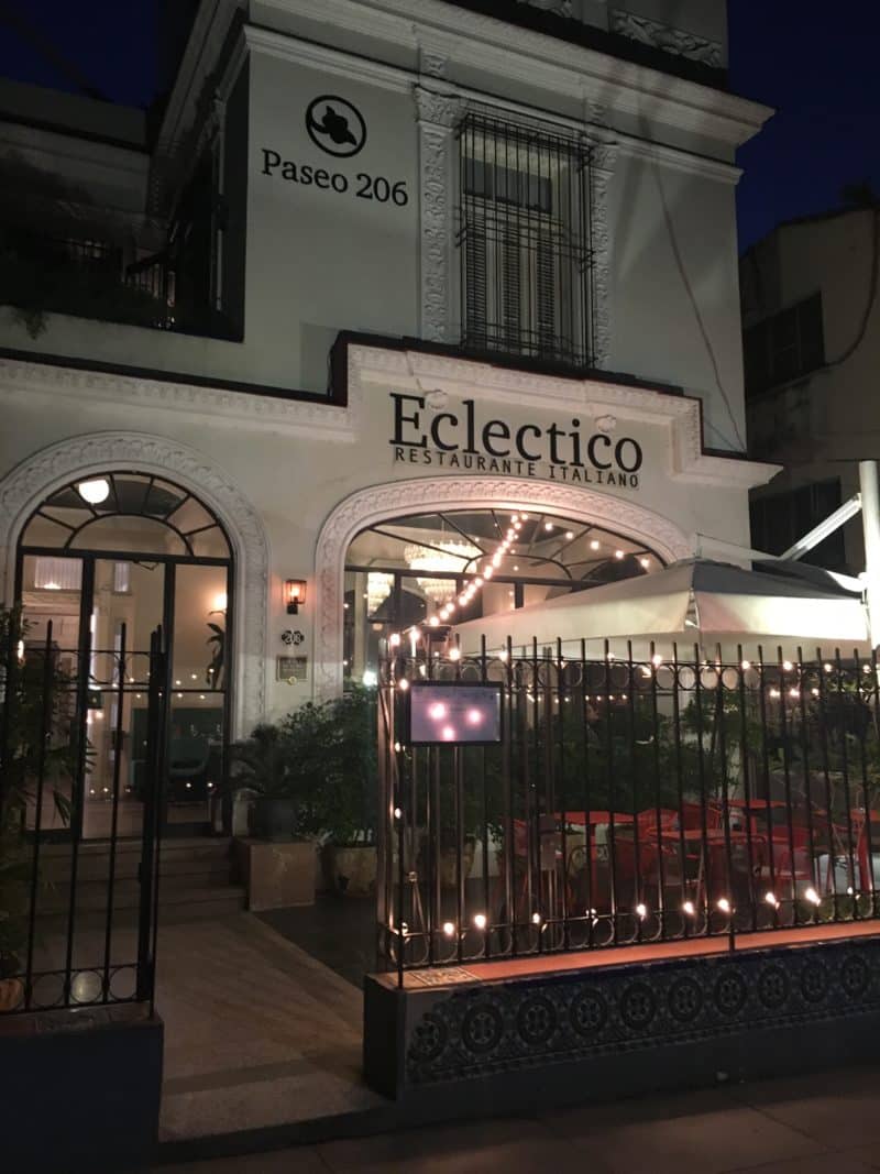 Eclectico at Paseo 206: A fusion of Italian and Cuban flavours in Havana