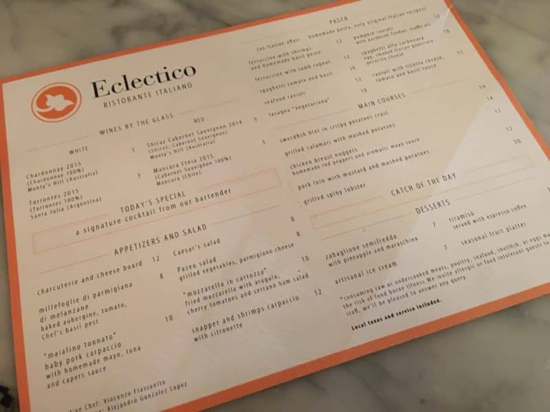 Eclectico at Paseo 206: A fusion of Italian and Cuban flavours in Havana