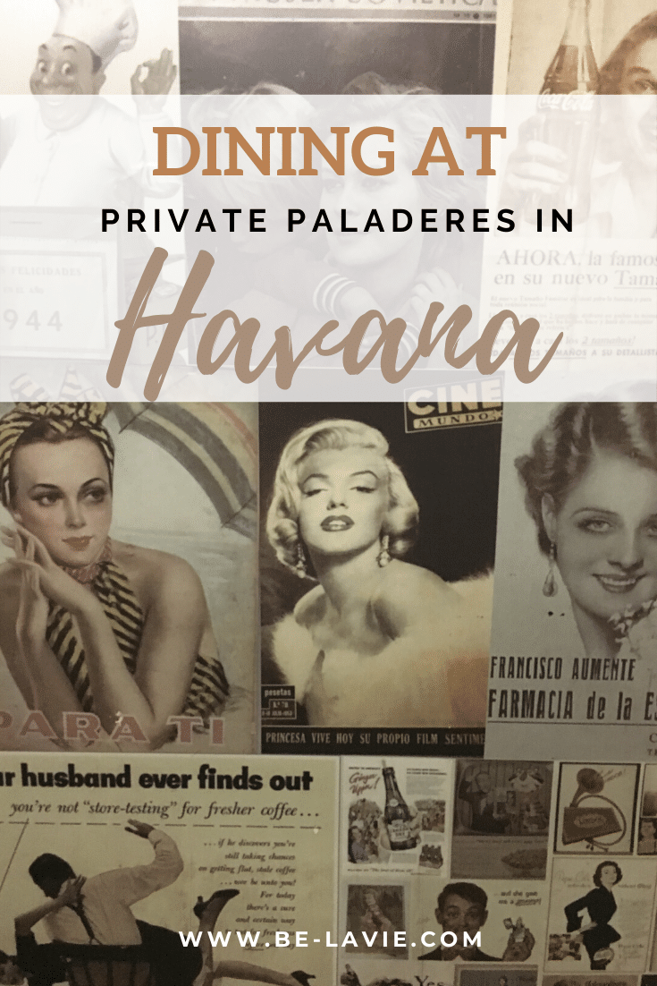 Dining at Private Paladeres in Havana