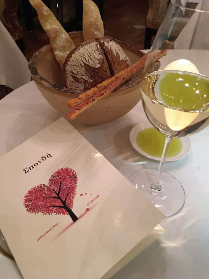 Elegant dining at 2 Michelin Star Spondi in Athens Breads