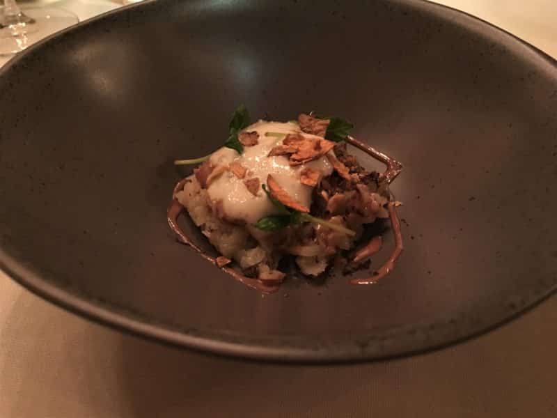 Elegant dining at 2 Michelin Star Spondi in Athens Jerusalem Artichoke
