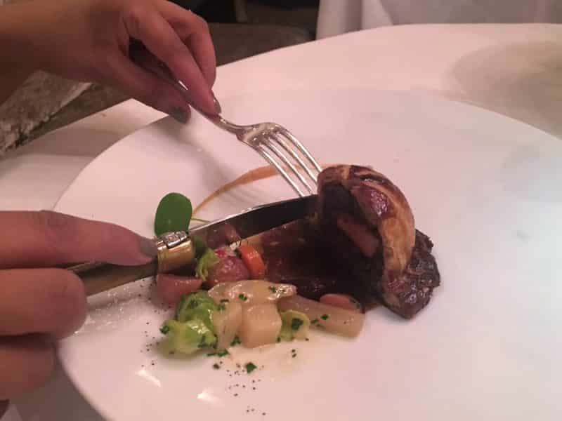 Elegant dining at 2 Michelin Star Spondi in Athens hare Pie