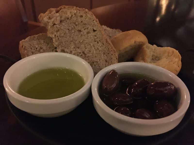 The Atrium Olives and bread