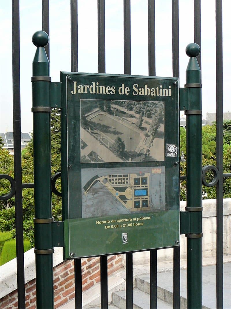 Jardines de Sabatine, Madrid