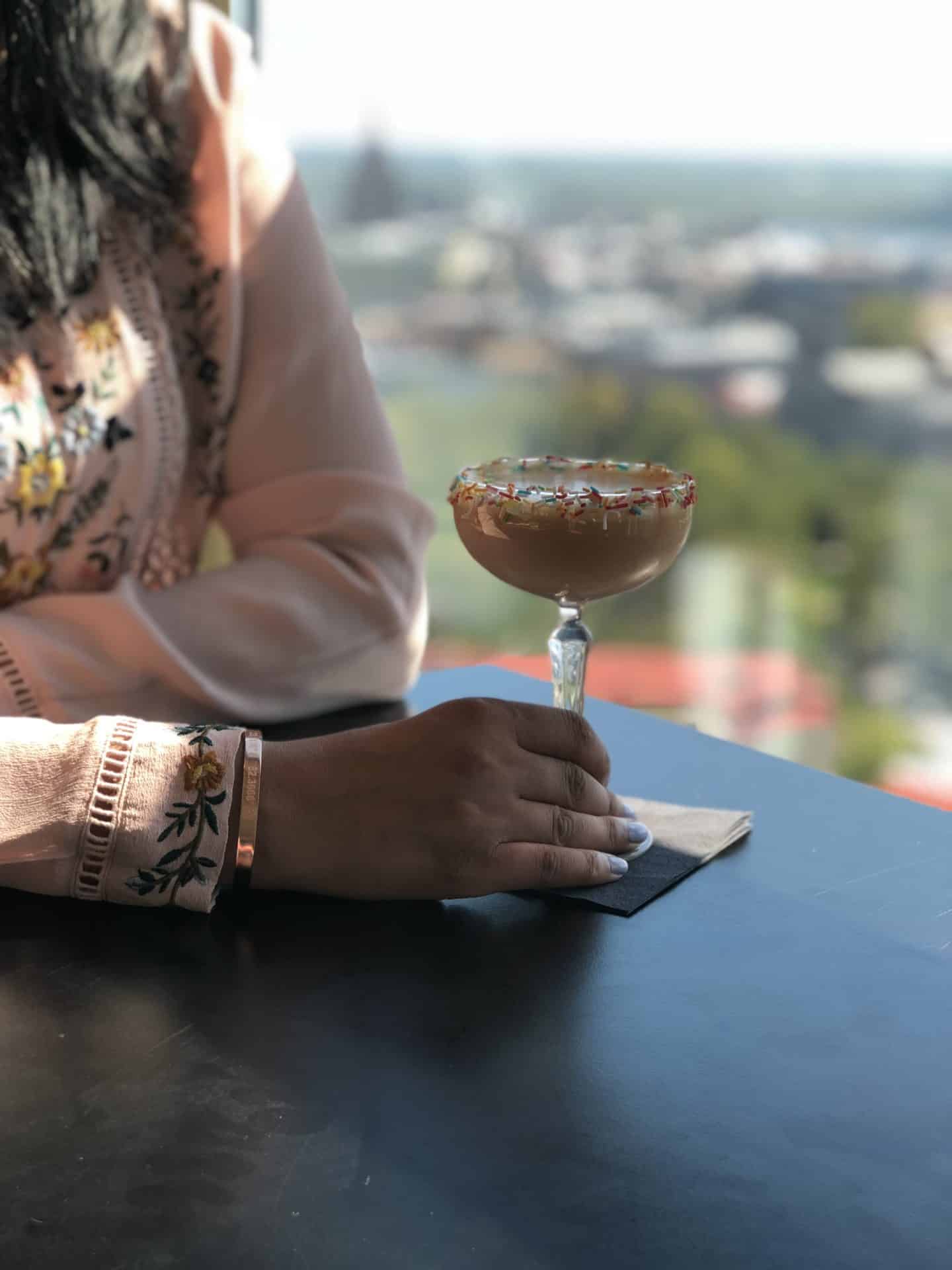 Candy Crush Cocktail at The Skyline Bar, Riga