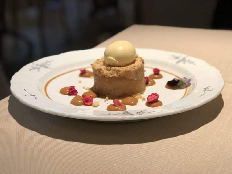 Vegetarian-friendly food in Riga: classic tiramisu at Riviera restaurant