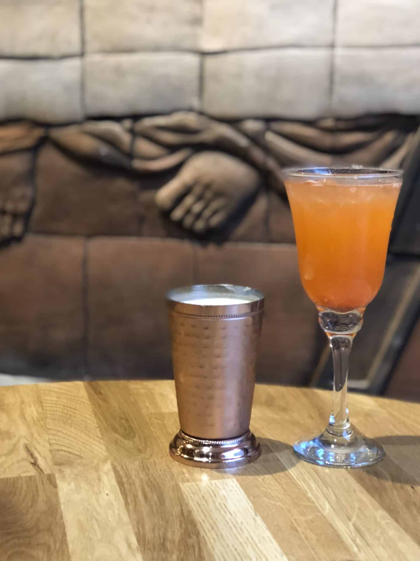 Vegetarian Keralan food at Herb Leicester. The ganga Jamuna strawberry juice