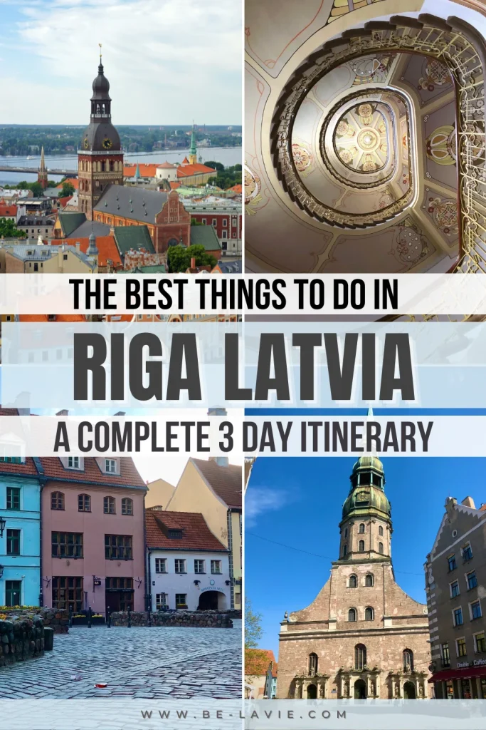 3 days in Riga Pinterest Pin with 4 images overlaid with text 2