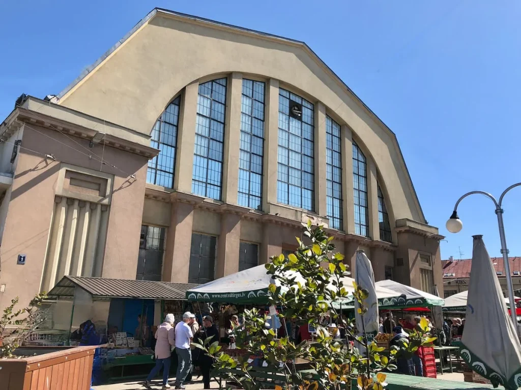 Central Market exterior during 3 days in Riga