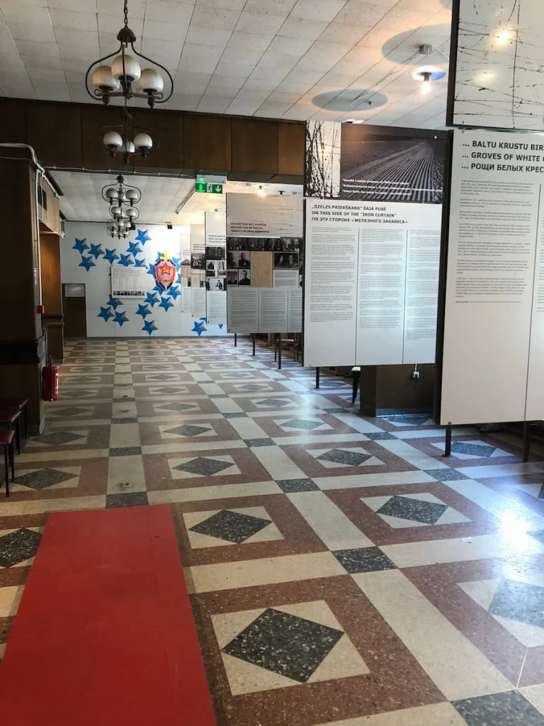 Inside the Museum of Occupation of Latvia, the ground floor of exhibits, Riga
