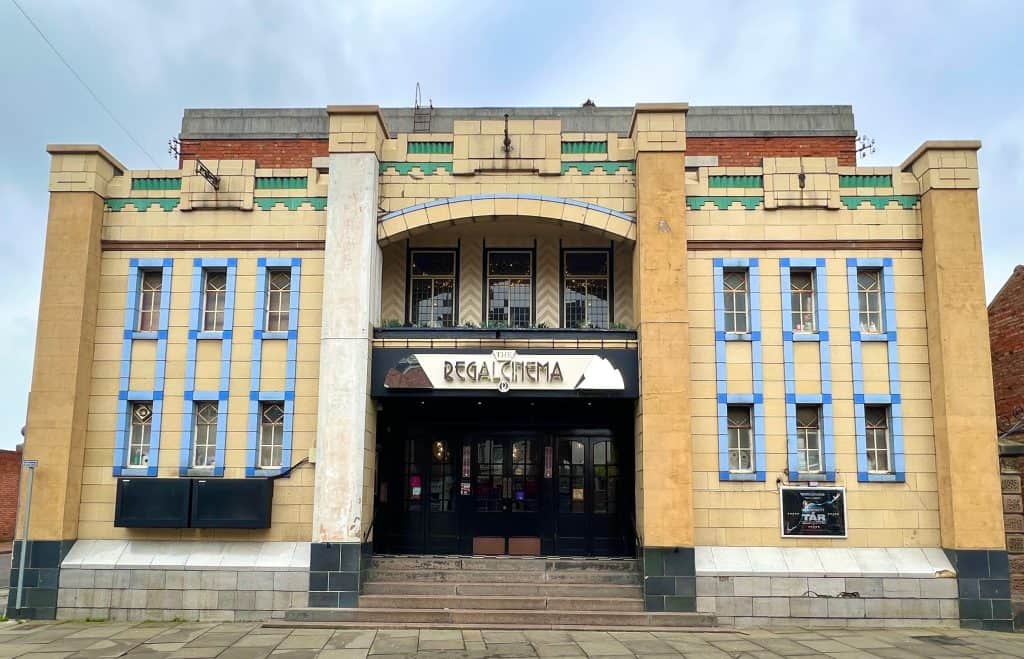 Regal Art deco cinema exterior, Melton Mowbray