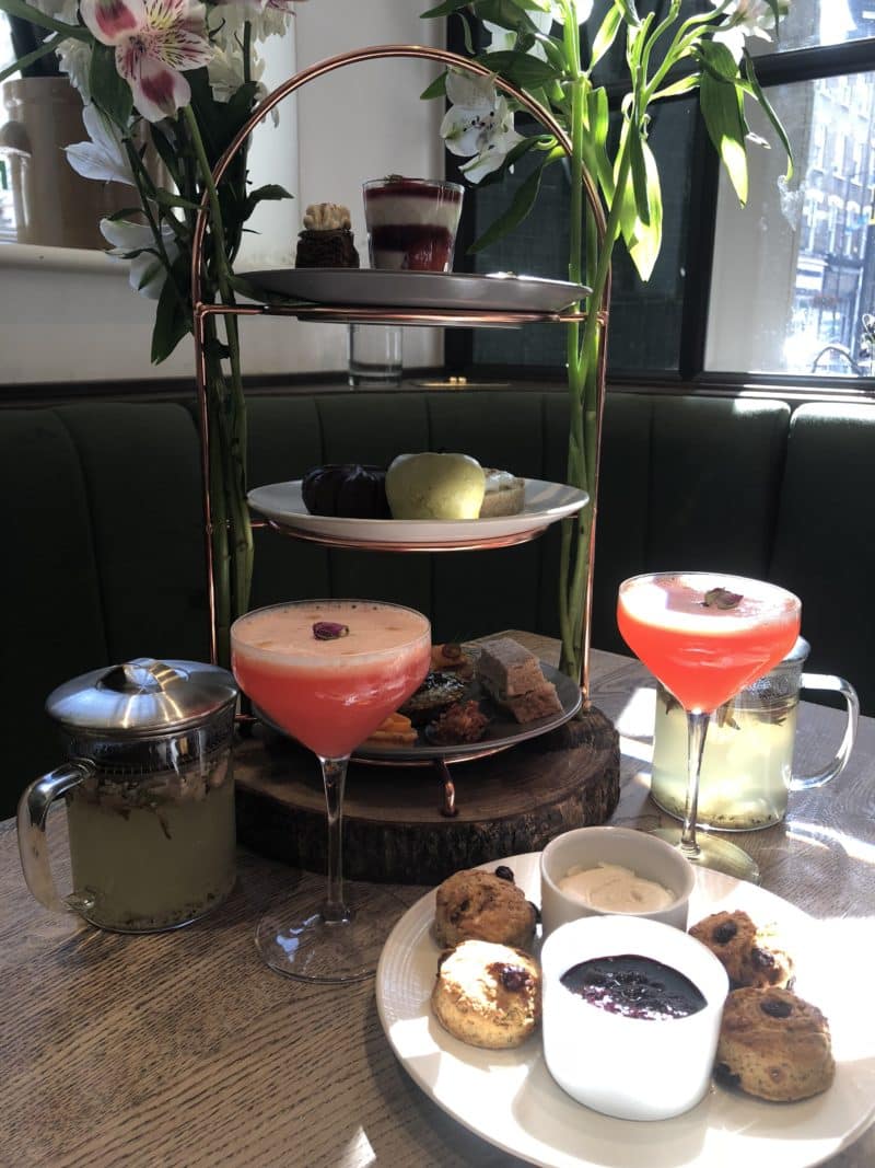 A plant-based high tea at Farmacy, Notting Hill, London
