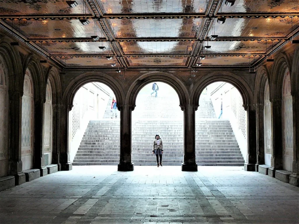 Central Park arches with Bejal in the middle, NYC