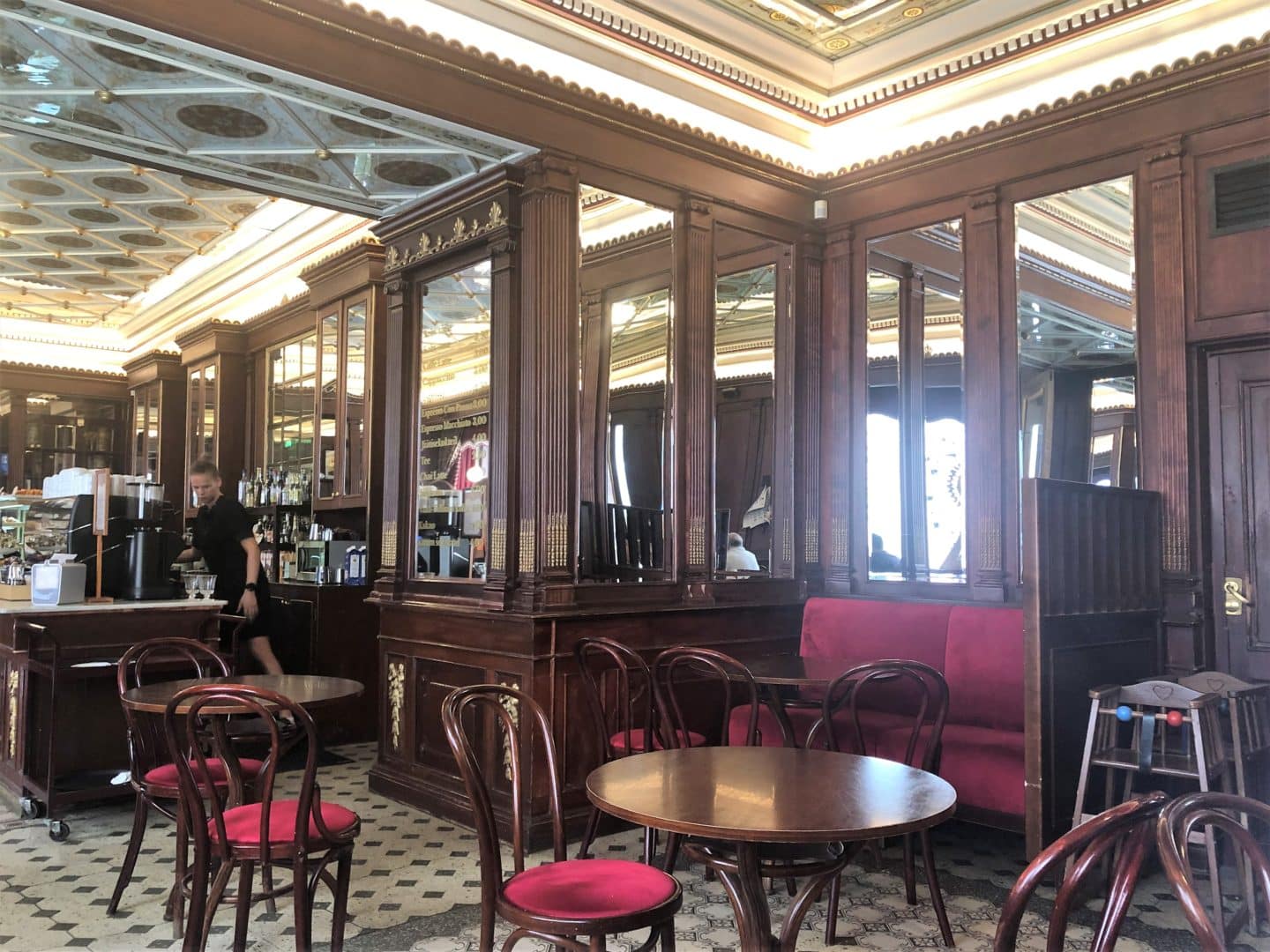 The interiors of the Maiasmokk cafe in Old Town Tallinn.