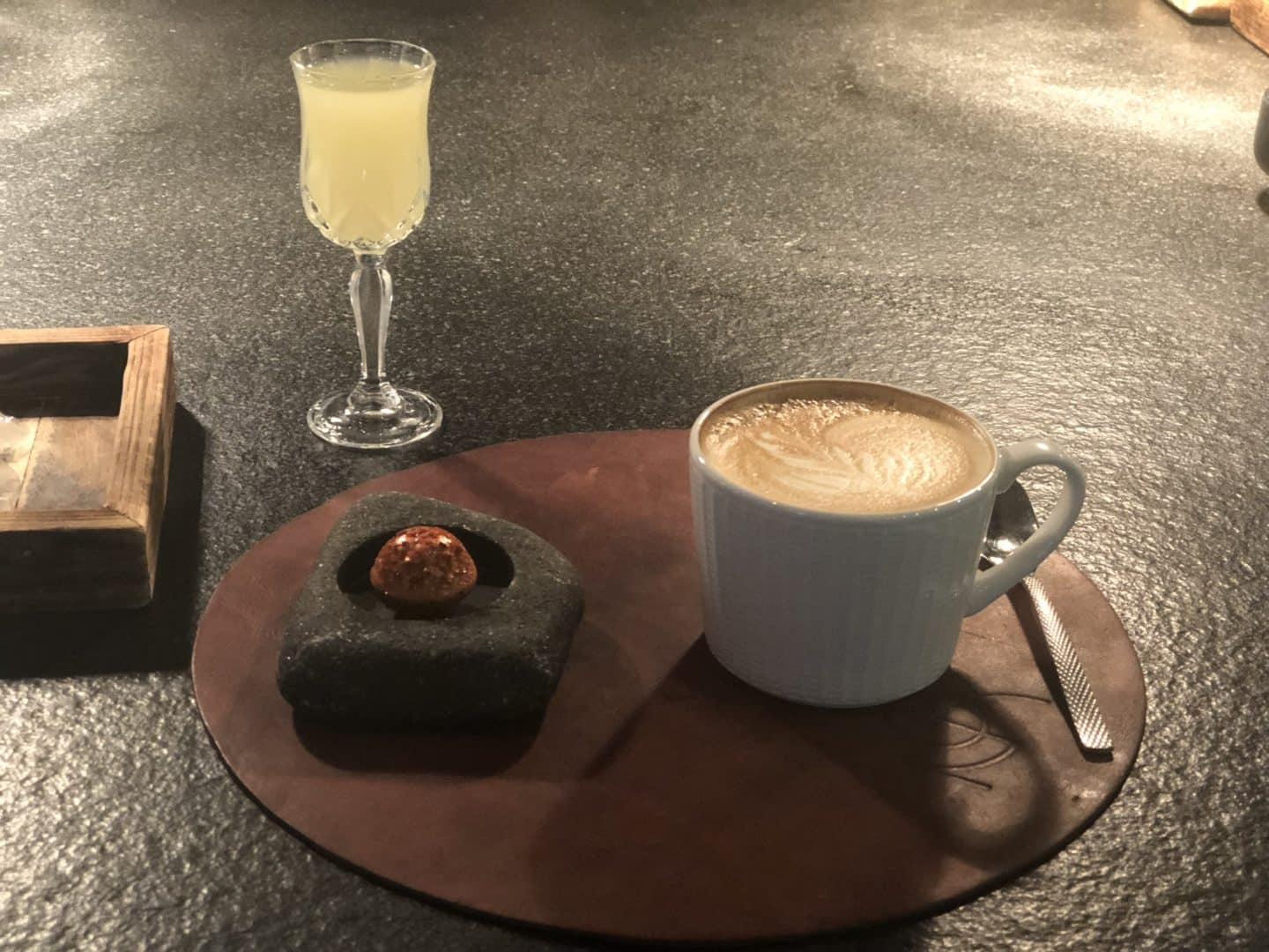 Coffee and a variety of artisan sweets at Noa Chef's Hall in Tallinn