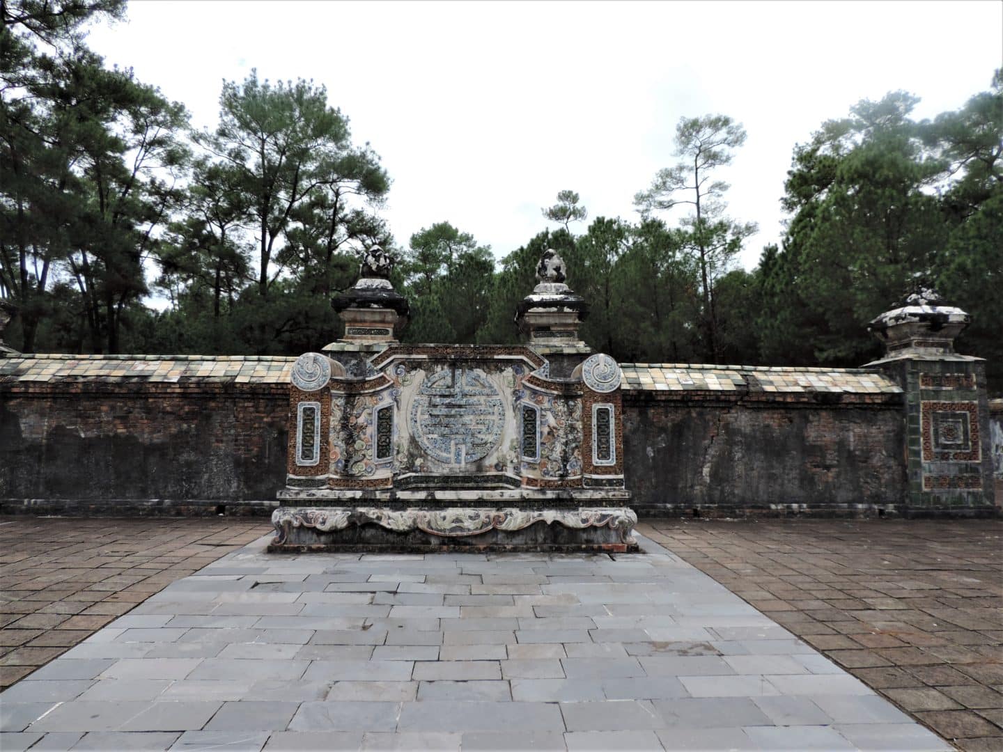 King Tu Duc Tomb in Hue with stonework 