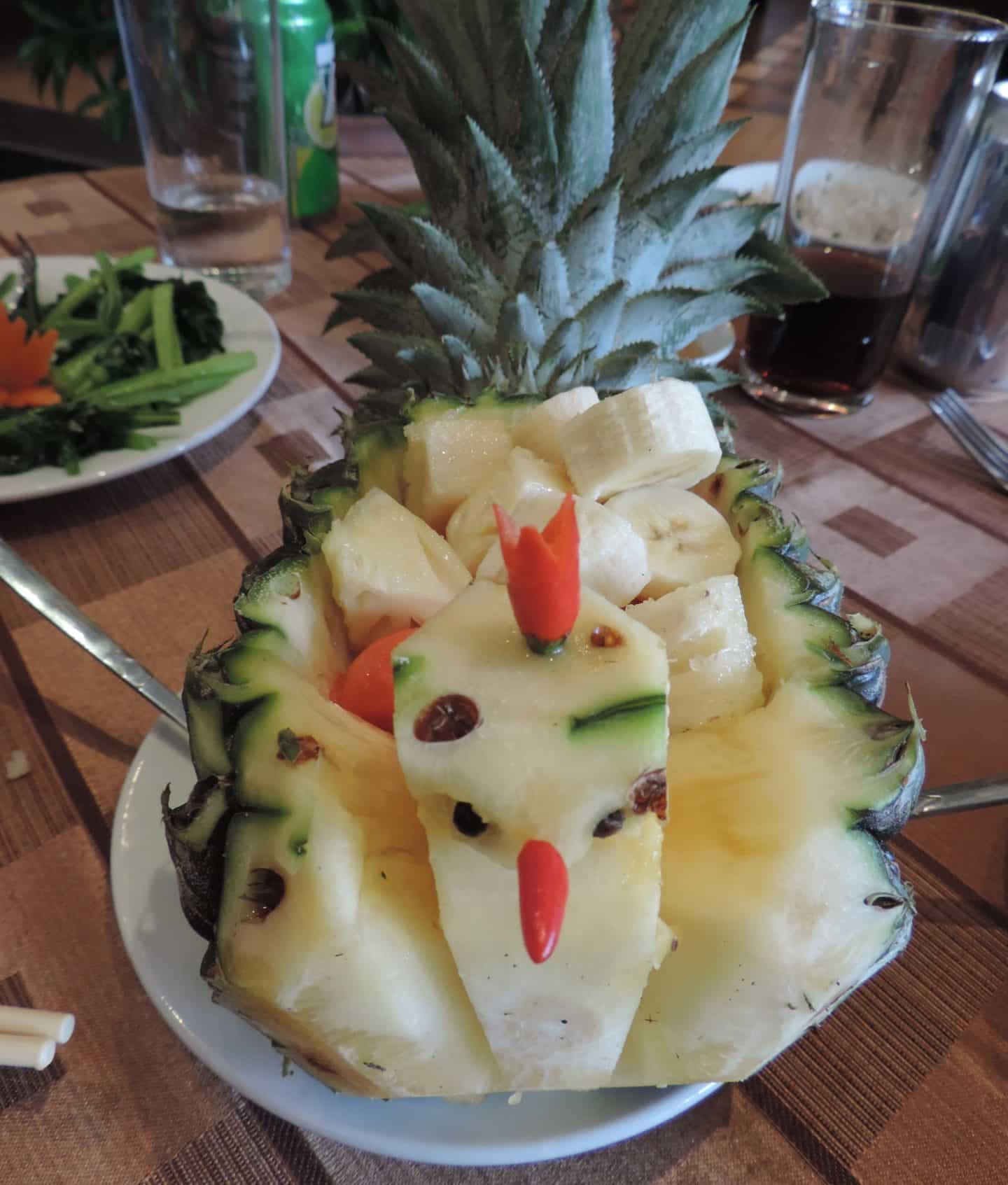 Vietnam in 14 Days: Vegetarian Banquet pineapple bird in Ho Chi Minh City