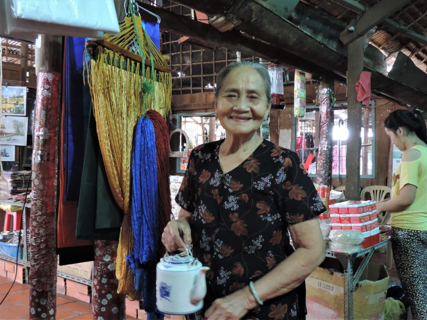 Mekong Delta tea with grandma at her authentic house on the Mekong Delta, Vietnam