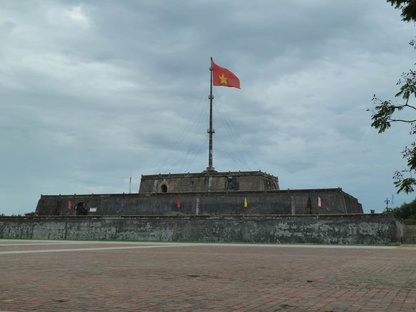 14 days in Vietnam : Hue Citadel from the road with it's stone work exterior