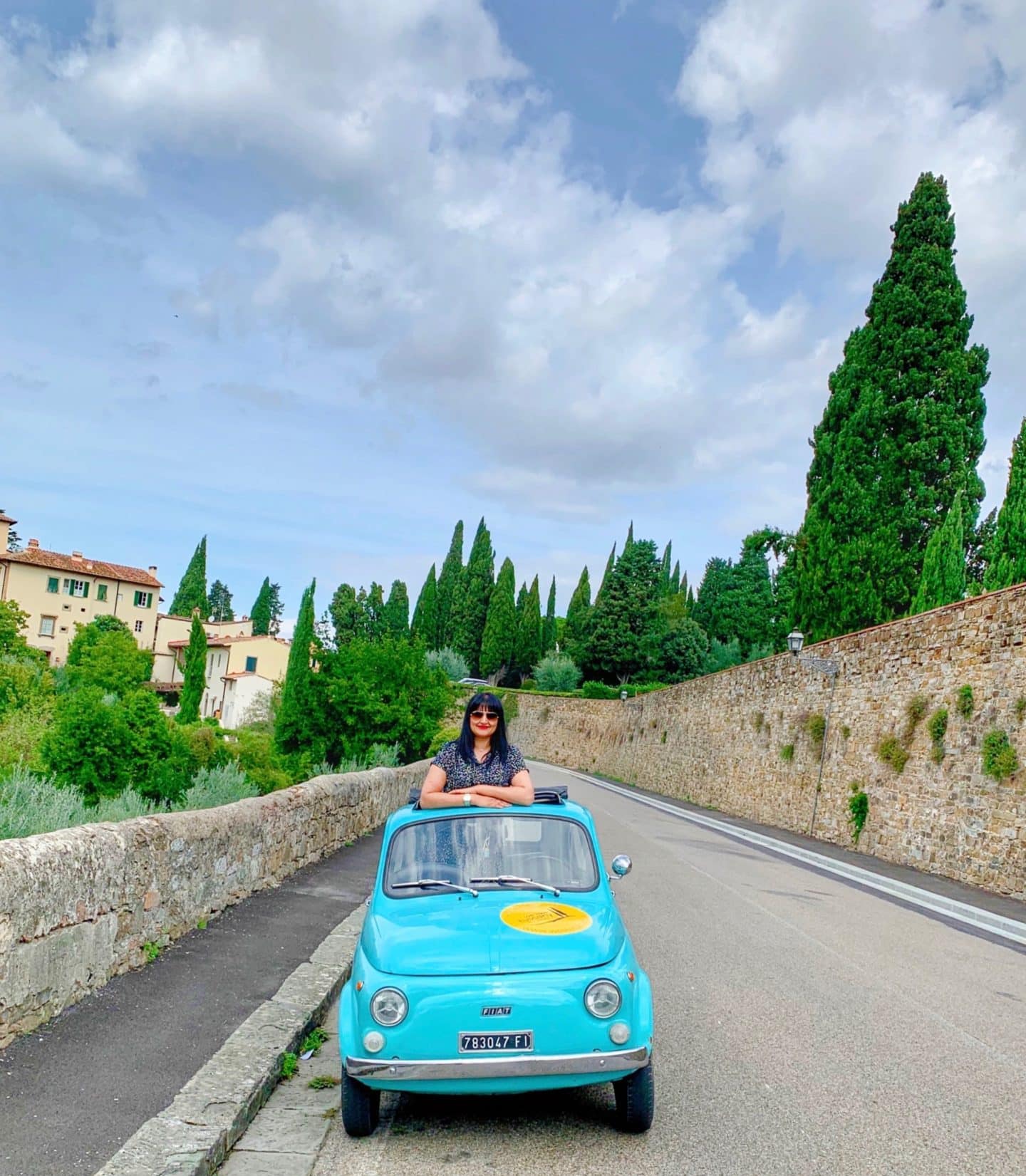 Tuscan Countryside & Wine Estates by Vintage Fiat 500