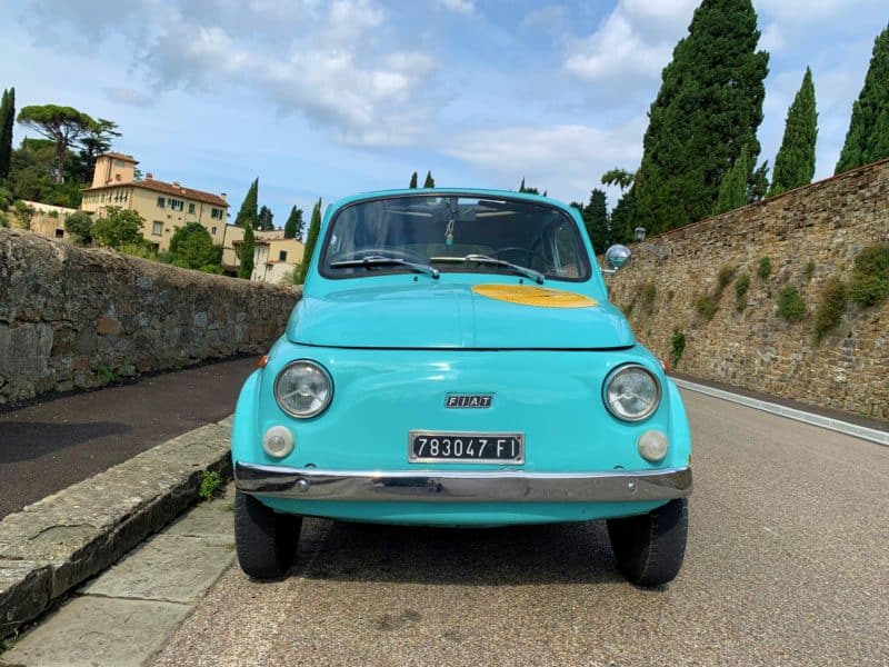 Tuscan Countryside & Wine Estates by Vintage Fiat 500