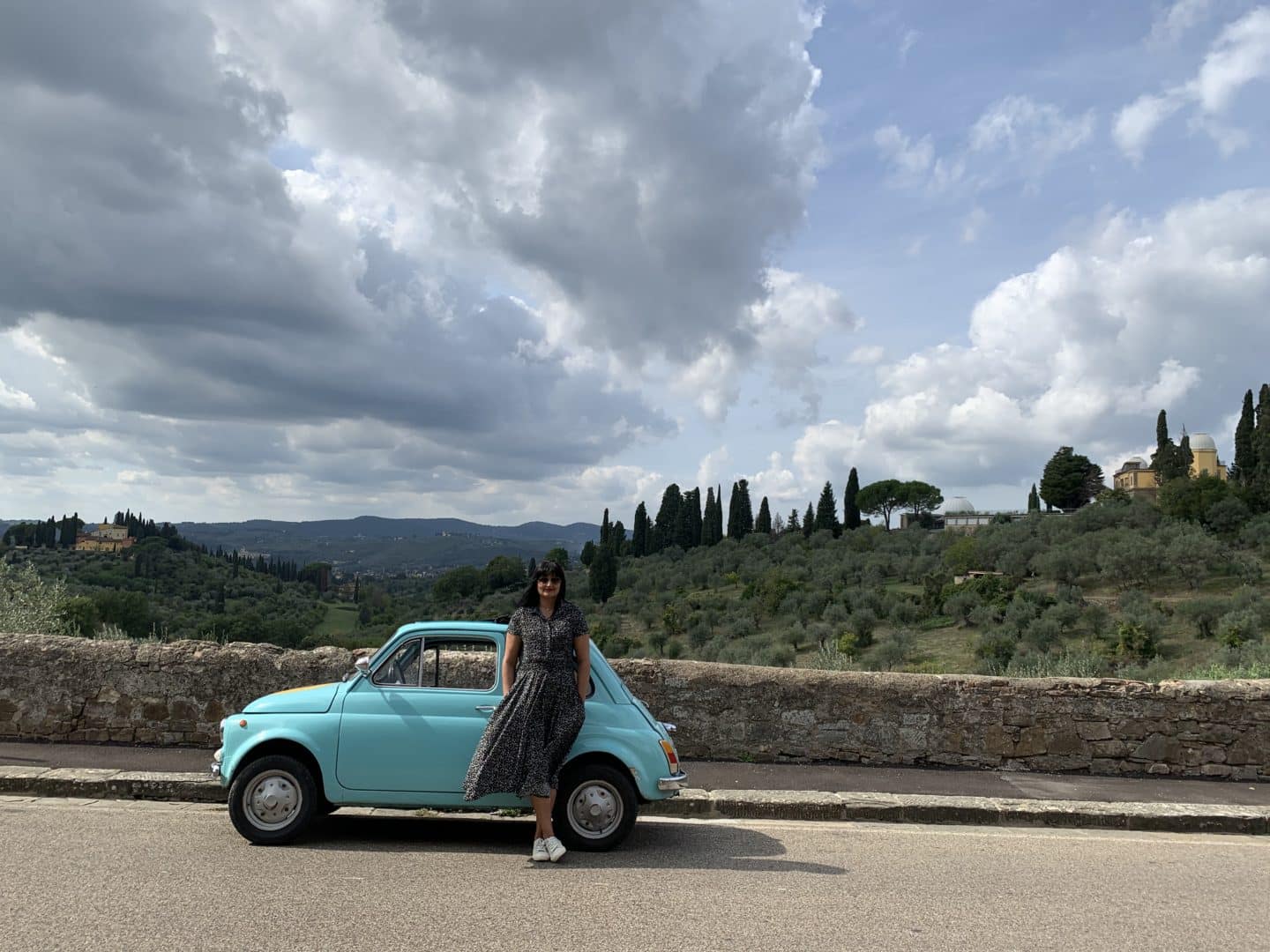 Tuscan Countryside & Wine Estates by Vintage Fiat 500