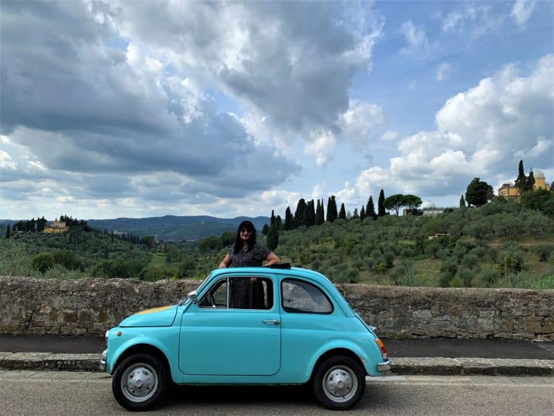 Tuscan Countryside & Wine Estates by Vintage Fiat 500
