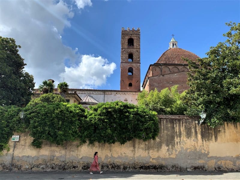 How to Spend a Day in Lucca, Tuscany Bejal walking down street in Lucca