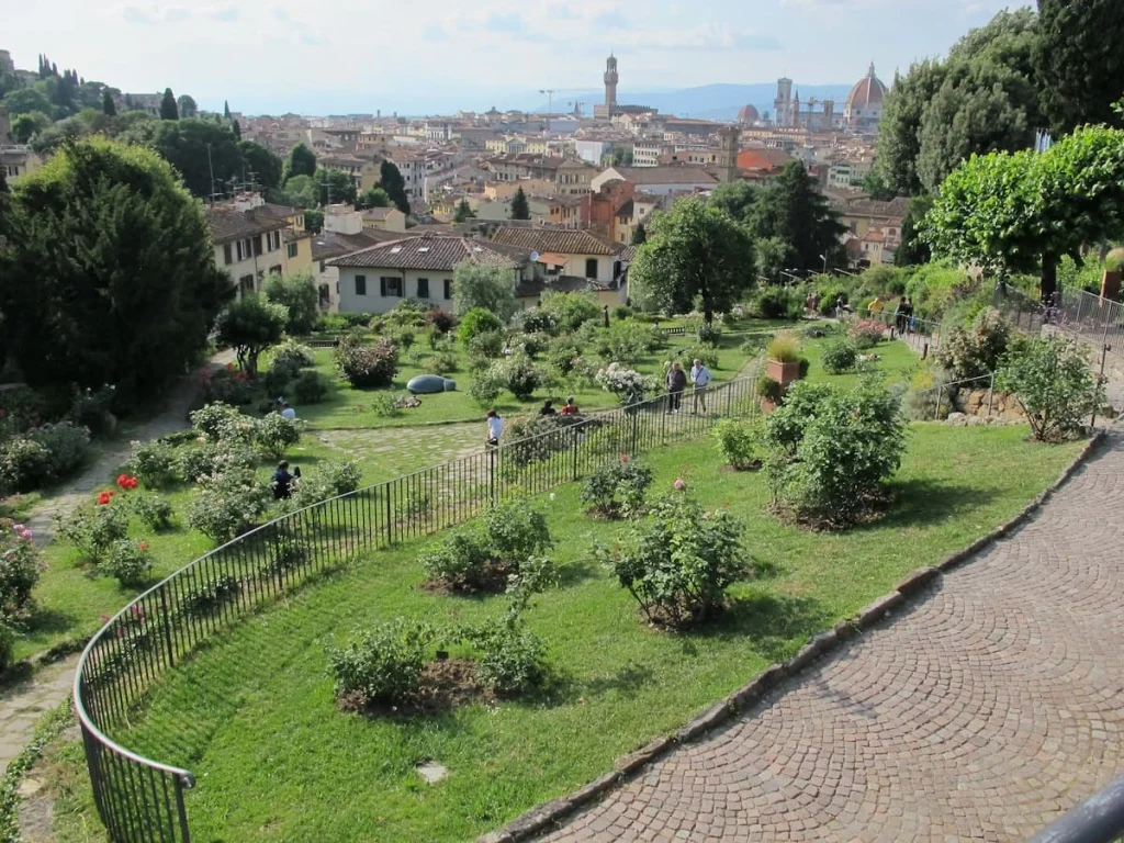 Oltrarno An Artisanal Neighbourhood in Florence: Giardino delle Rose, Florence with the Duomo and city skyline on the backround