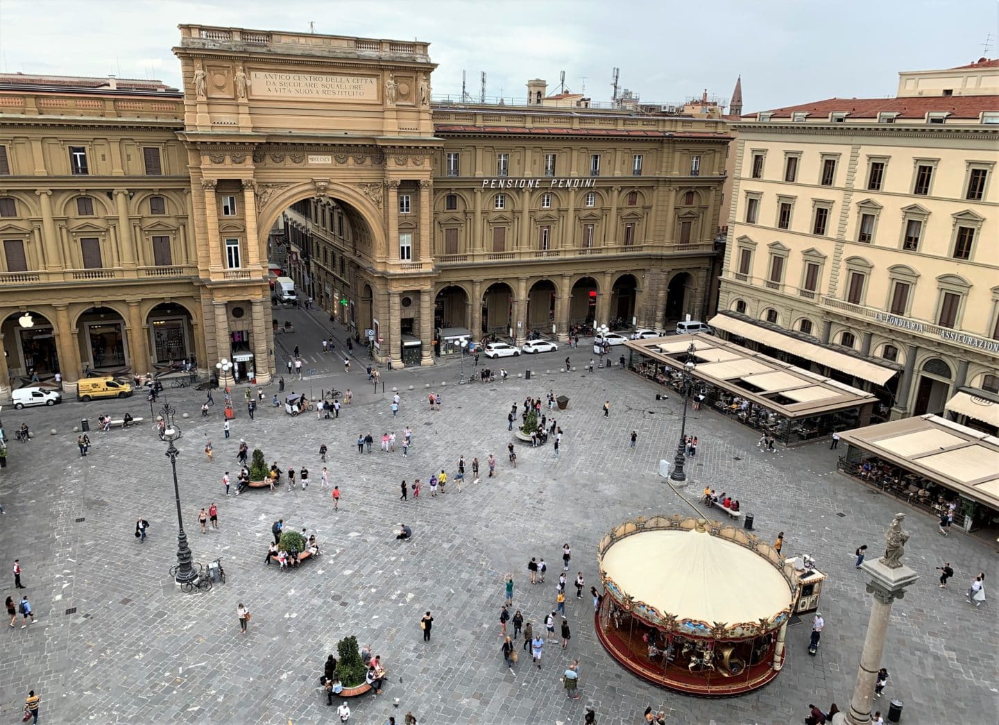 Caffè La Terrazza De Rinascente rooftop views over Piazza della Repubblica