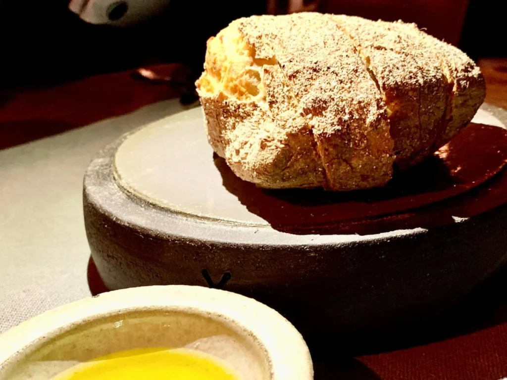 Michelin Starred Dining at Bottega del Buon Caffe, Florence Bread and butter at La Bottega del Buon Caffe, Florence