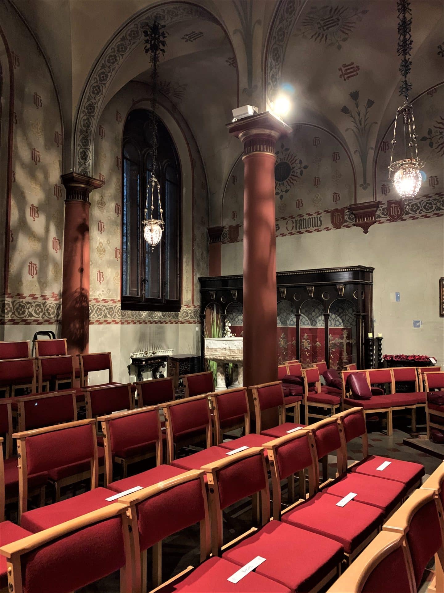 Oltrarno An Artisanal Neighbourhood in Florence: Chairs St Marks Chapel ready for an opera performance.