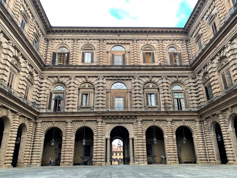  Oltrarno An Artisanal Neighbourhood in Florence: The inside courtyard of the Pitti Palace