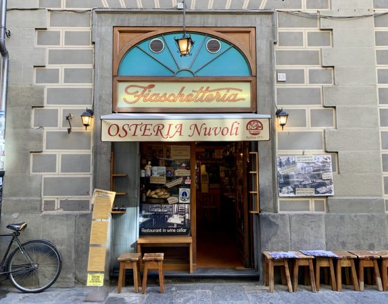 Exterior of Osteria Nuvoli in Florence.