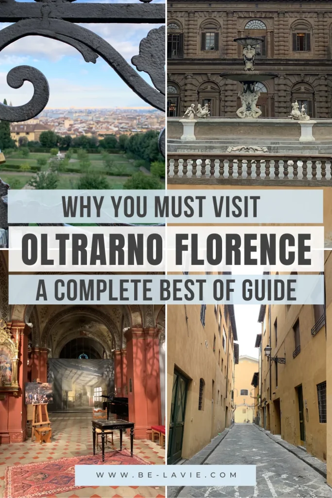 Oltrarno Neighbourhood pinterest pin with 4 images overlaid with text 2