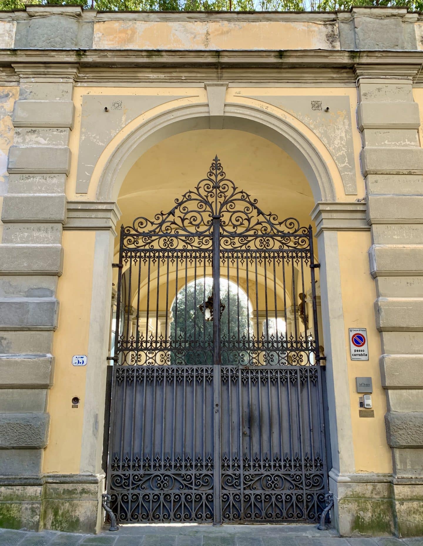 AdAstra Florence: The unassuming front entrance gate