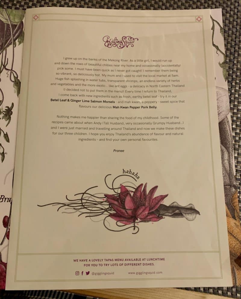 Contemporary Thai Dining at Giggling Squid Leicester